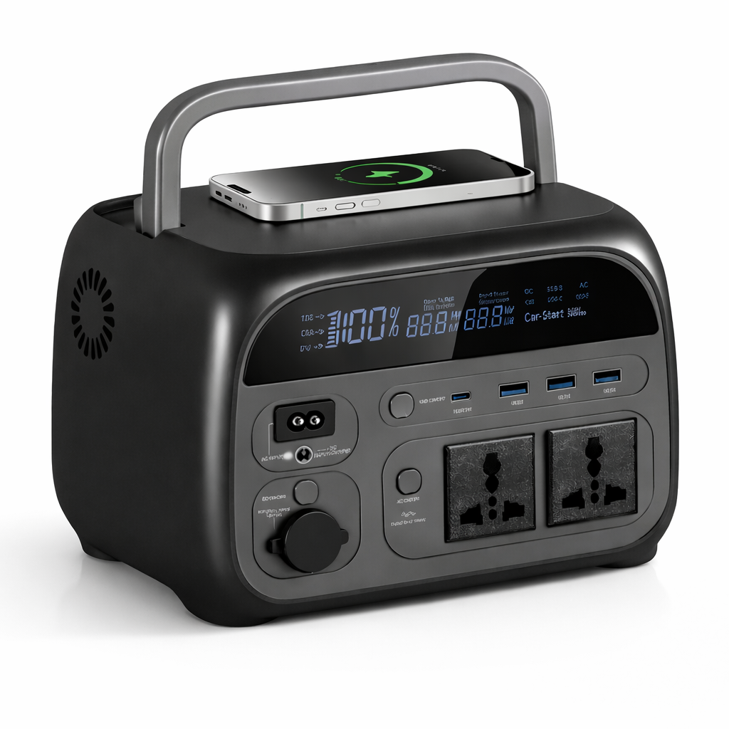 Station d’Énergie Portable 500W - Charge Sans Fil