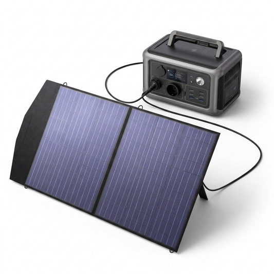 Kit solaire portable avec panneau solaire pliable et station energie pour alimentation autonome 600 100